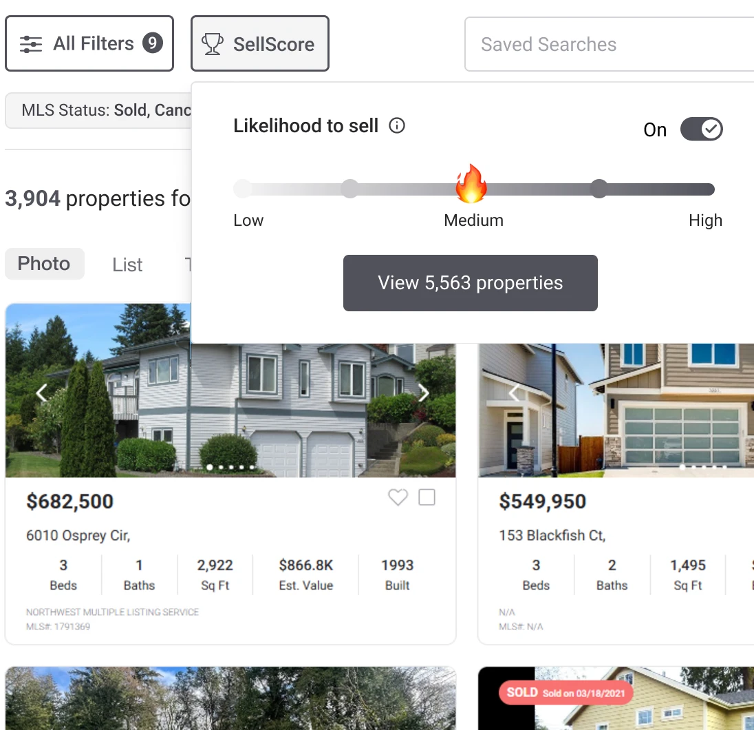 SellScore Map View